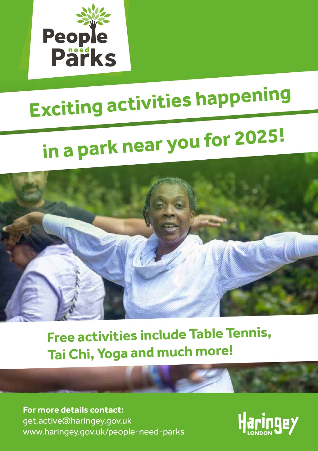 People Need Parks! Haringey Council Spring Programme 2025 - see all the exciting activities!