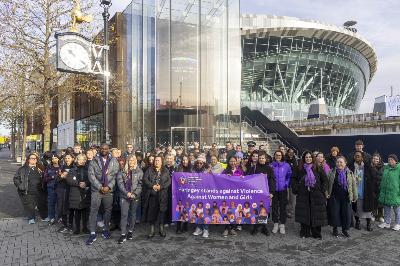 Over 100 people, including the council's commissioned services, police, councillors, staff, and residents joined a special Walk for Women on Monday 25 November